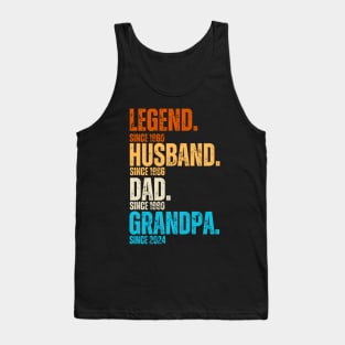 Legend Since 1960 Husband Since 1986 Dad Since 1990 Grandpa Since 2024 - Great Gift Ideas for Legendary Dads and Grandpas for Father's Day 2024 Tank Top